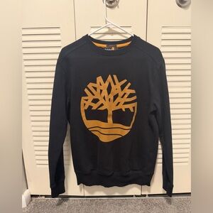 Timberland Men's Black and Gold Crewneck Sweater